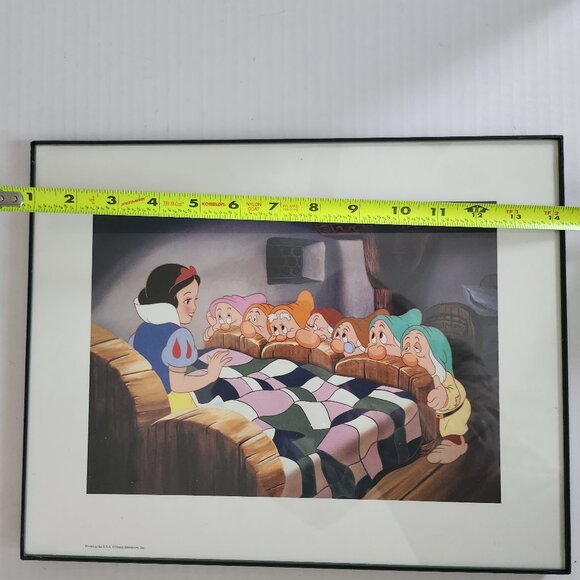 Set of 2 Disney Snow White And The 7 Dwarfs Exclusive Lithograph Portfolio 2001 - Picture 8 of 10